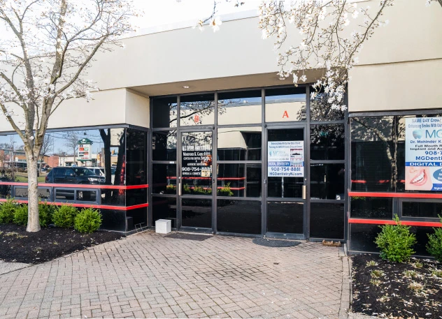 The exterior of the MG Dental Associates office building